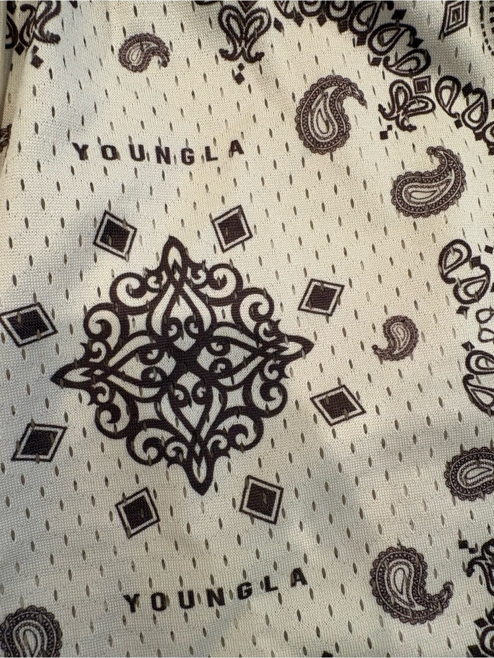 YoungLA Mesh Basketball Shorts Medium Bandana Paisley - Picture 4 of 6